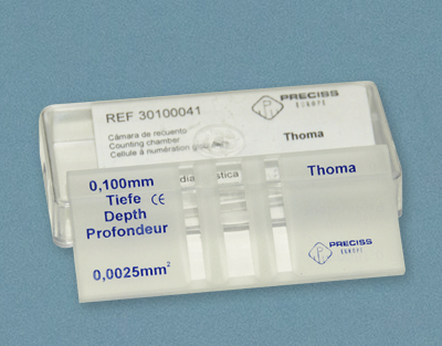 Cellule à numération CE Thoma double réticule Standard, lignes sombres, réticule double UNITE